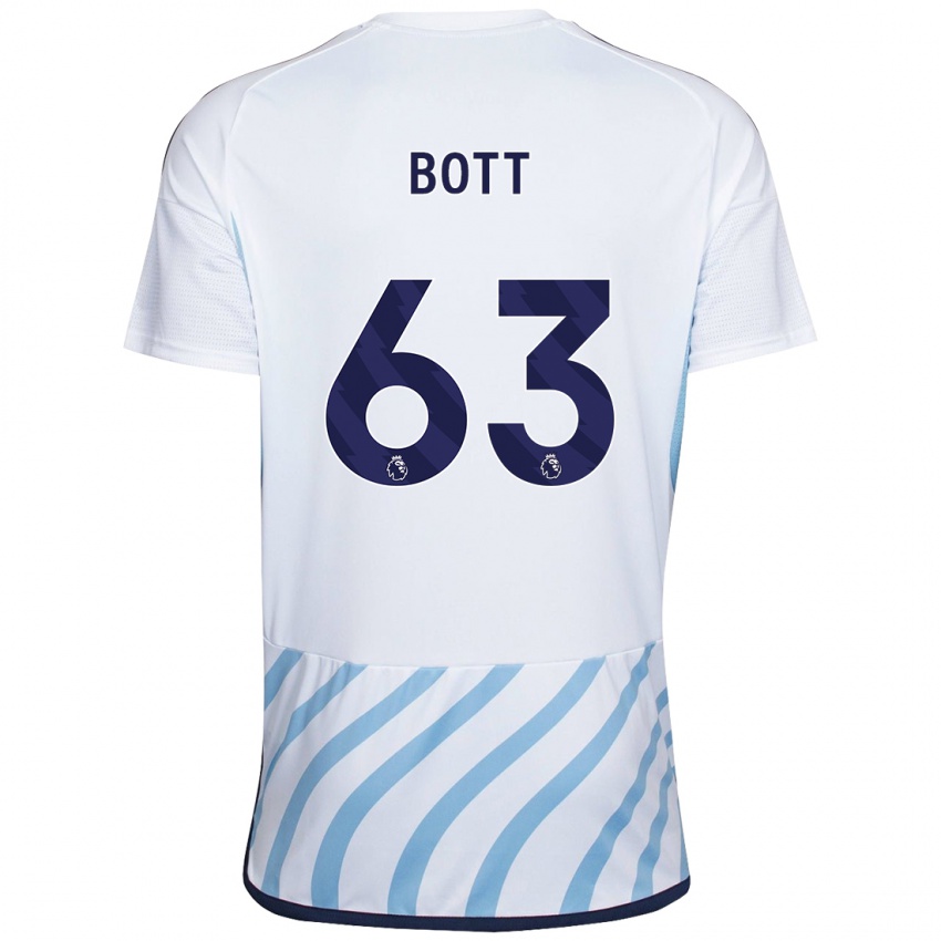 Hombre Camiseta Aaron Bott #63 Blanco Azul 2ª Equipación 2023/24 La Camisa México
