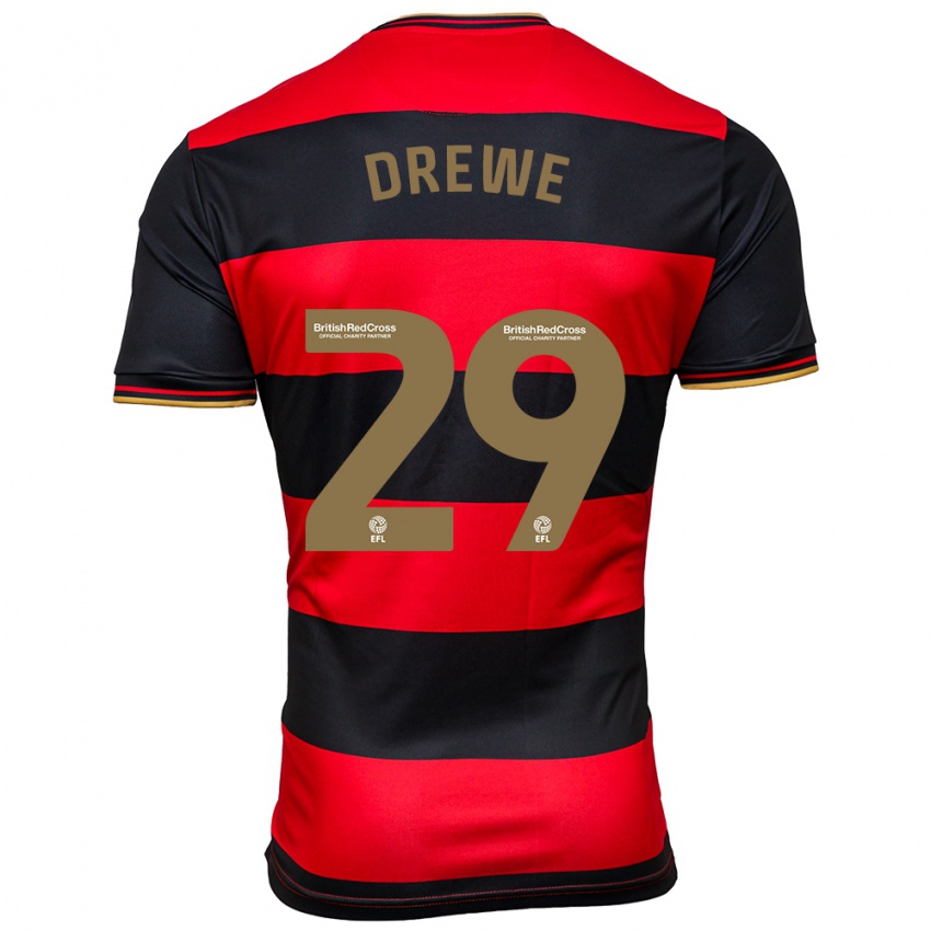 Hombre Camiseta Aaron Drewe #29 Negro Rojo 2ª Equipación 2023/24 La Camisa México