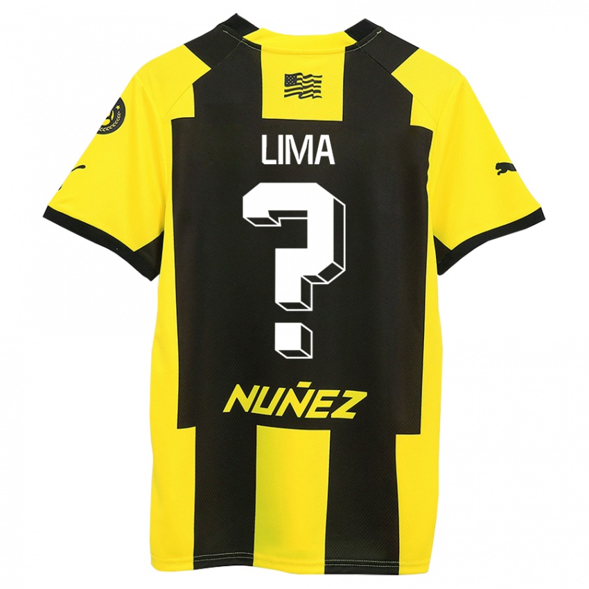 Mujer Camiseta Jhonatan Lima #0 Amarillo Negro 1ª Equipación 2023/24 La Camisa México