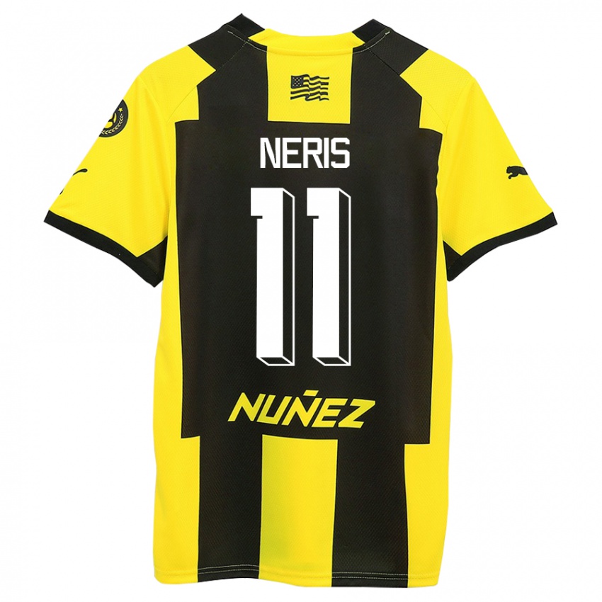 Mujer Camiseta José Neris #11 Amarillo Negro 1ª Equipación 2023/24 La Camisa México