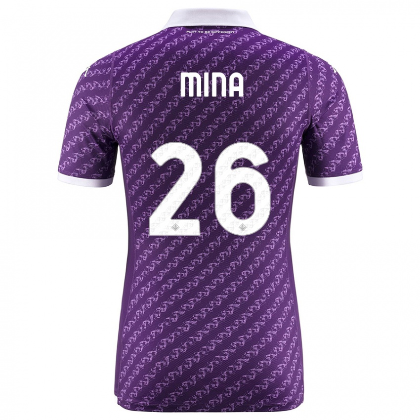 Mujer Camiseta Yerry Mina #26 Violeta 1ª Equipación 2023/24 La Camisa México