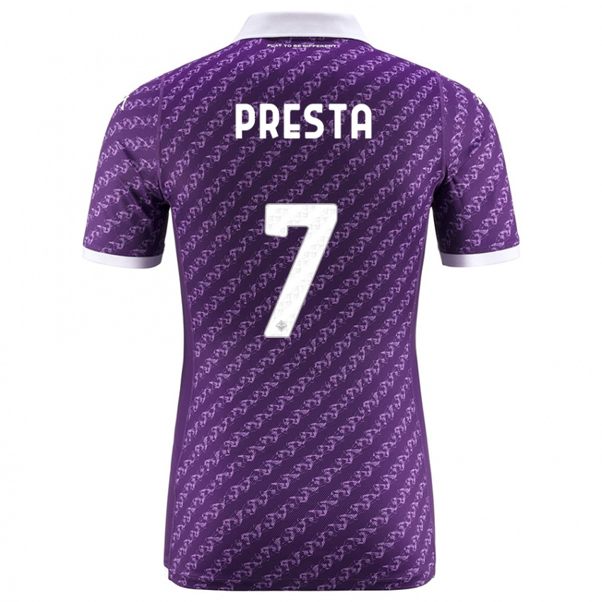 Mujer Camiseta Francesco Presta #7 Violeta 1ª Equipación 2023/24 La Camisa México
