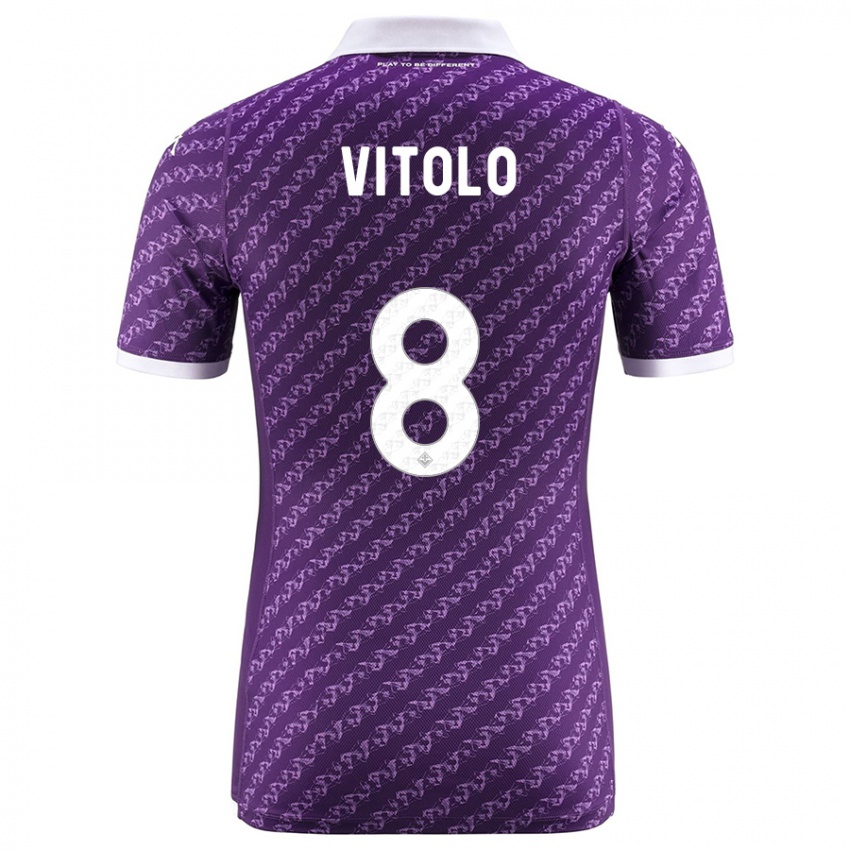 Mujer Camiseta Federico Vitolo #8 Violeta 1ª Equipación 2023/24 La Camisa México