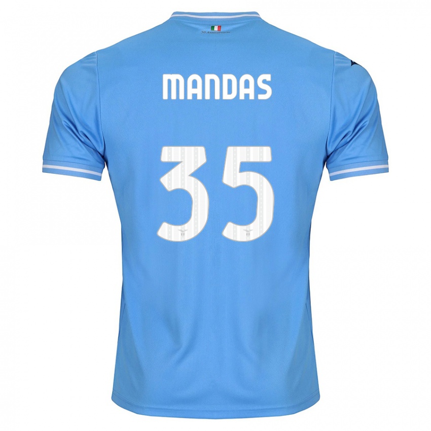 Mujer Camiseta Christos Mandas #35 Azul 1ª Equipación 2023/24 La Camisa México