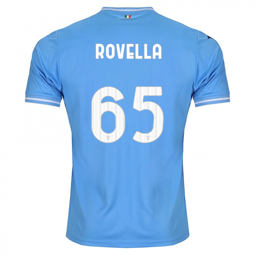 Mujer Camiseta Nicolo Rovella #65 Azul 1ª Equipación 2023/24 La Camisa México