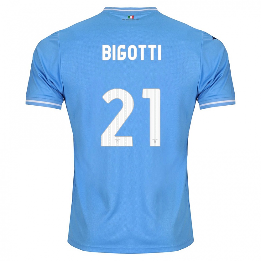 Mujer Camiseta Massimo Bigotti #21 Azul 1ª Equipación 2023/24 La Camisa México