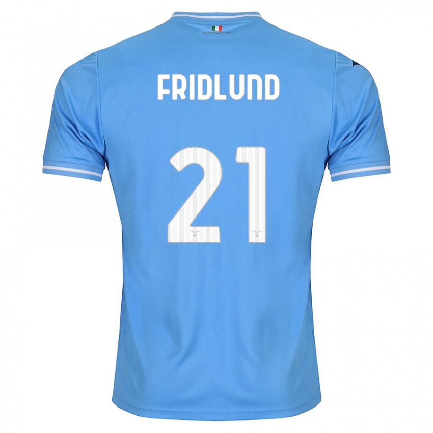 Mujer Camiseta Johanne Fridlund #21 Azul 1ª Equipación 2023/24 La Camisa México