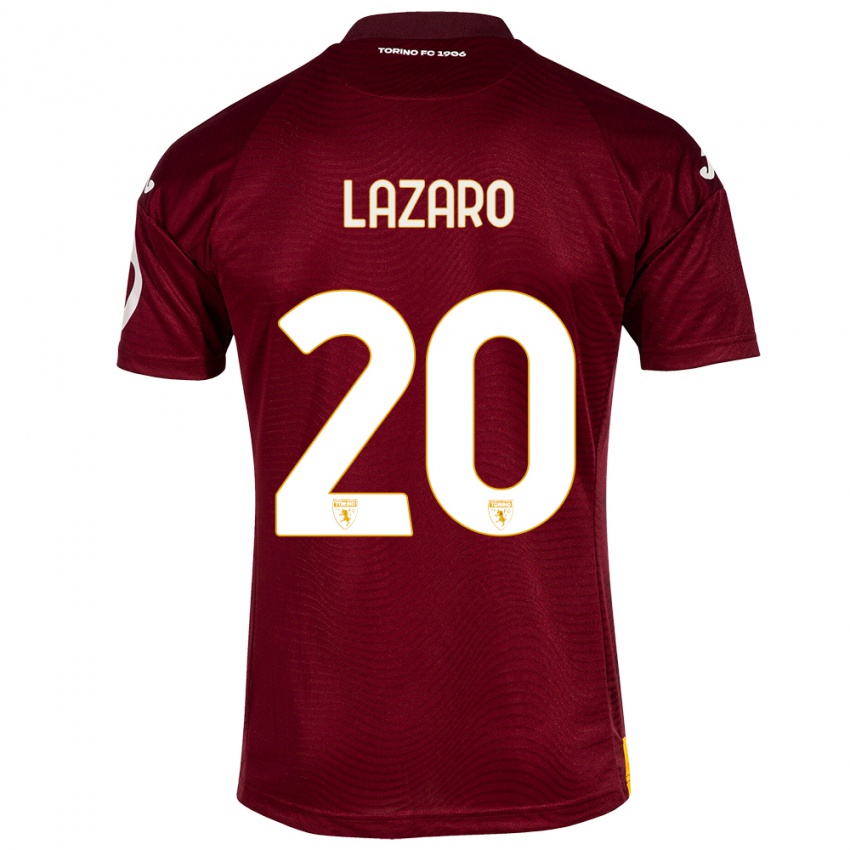 Mujer Camiseta Valentino Lazaro #20 Rojo Oscuro 1ª Equipación 2023/24 La Camisa México