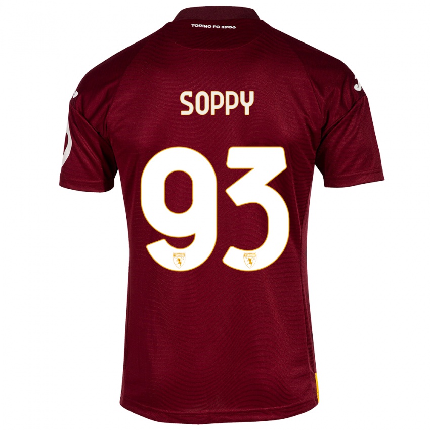 Mujer Camiseta Brandon Soppy #93 Rojo Oscuro 1ª Equipación 2023/24 La Camisa México
