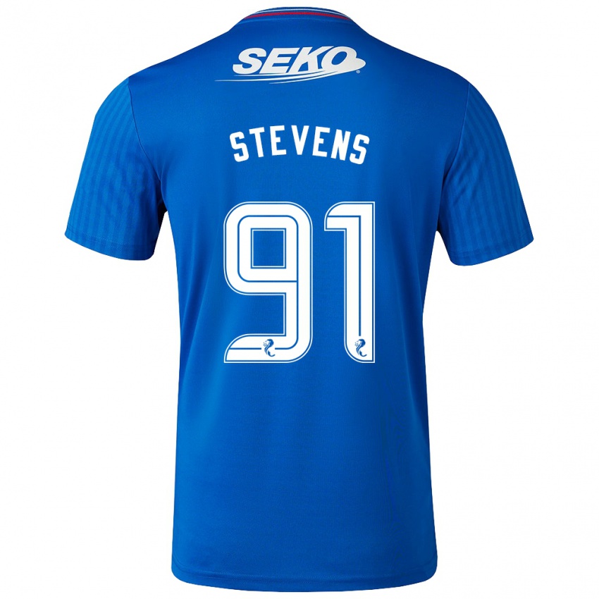 Mujer Camiseta Archie Stevens #91 Azul 1ª Equipación 2023/24 La Camisa México