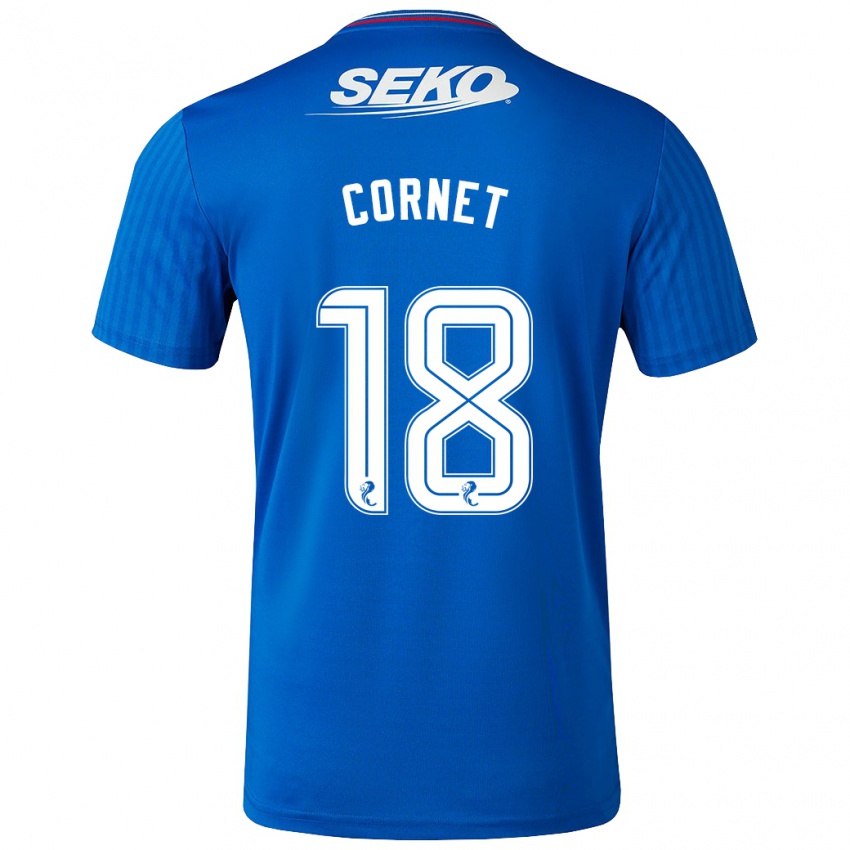 Mujer Camiseta Chelsea Cornet #18 Azul 1ª Equipación 2023/24 La Camisa México