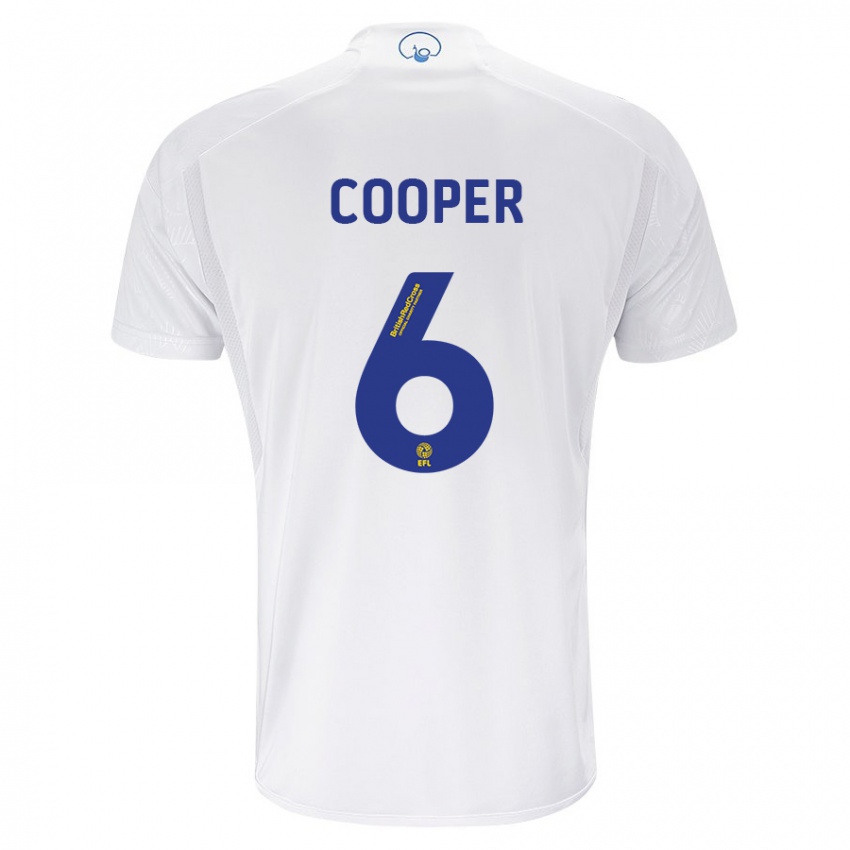 Mujer Camiseta Liam Cooper #6 Blanco 1ª Equipación 2023/24 La Camisa México