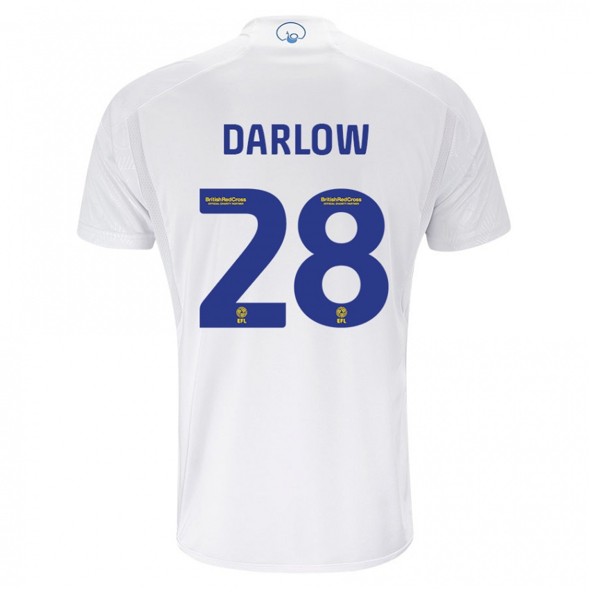 Mujer Camiseta Karl Darlow #28 Blanco 1ª Equipación 2023/24 La Camisa México
