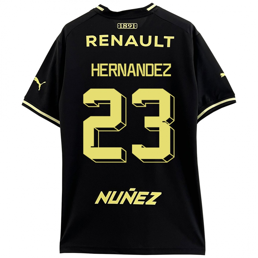 Mujer Camiseta Abel Hernandez #23 Negro 2ª Equipación 2023/24 La Camisa México