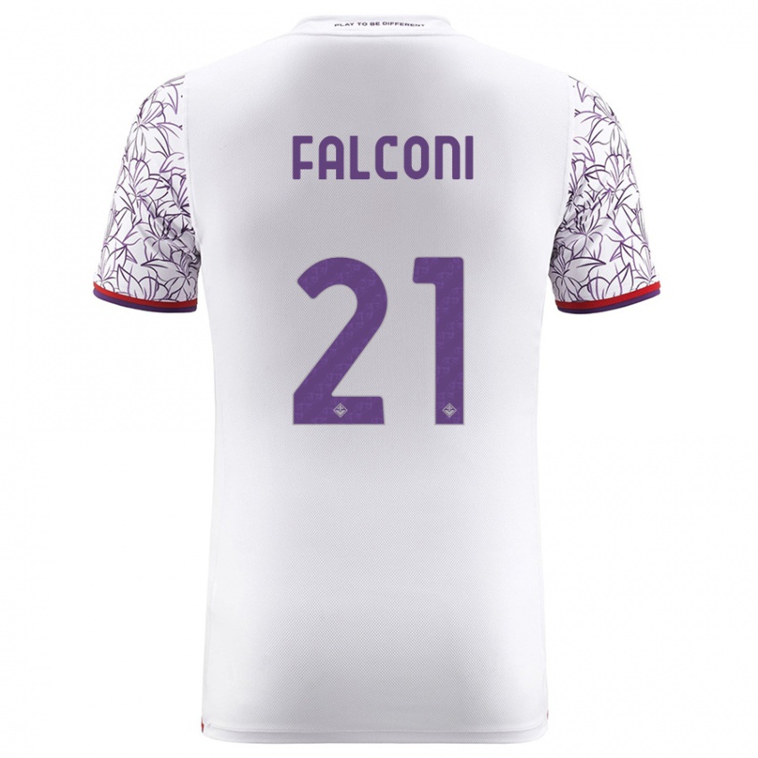 Mujer Camiseta Niccolo Falconi #21 Blanco 2ª Equipación 2023/24 La Camisa México