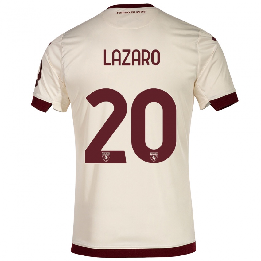Mujer Camiseta Valentino Lazaro #20 Champán 2ª Equipación 2023/24 La Camisa México