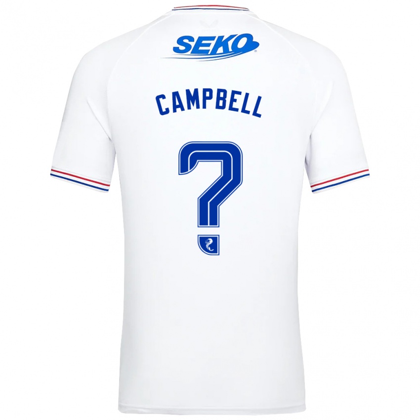 Mujer Camiseta Connor Campbell #0 Blanco 2ª Equipación 2023/24 La Camisa México
