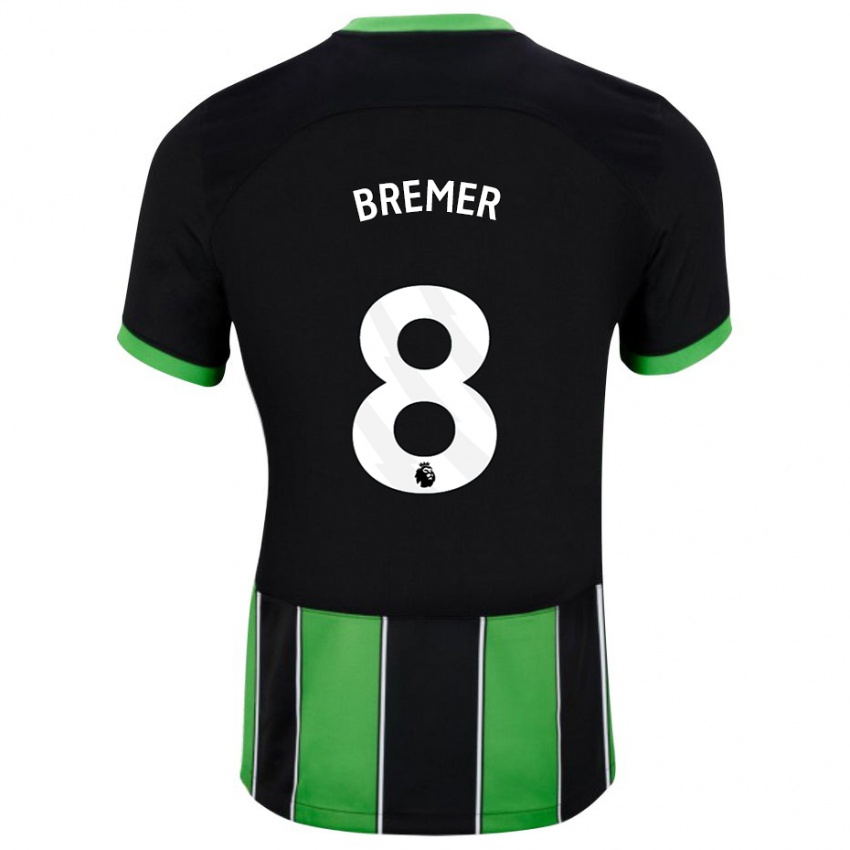Mujer Camiseta Pauline Bremer #8 Verde Negro 2ª Equipación 2023/24 La Camisa México