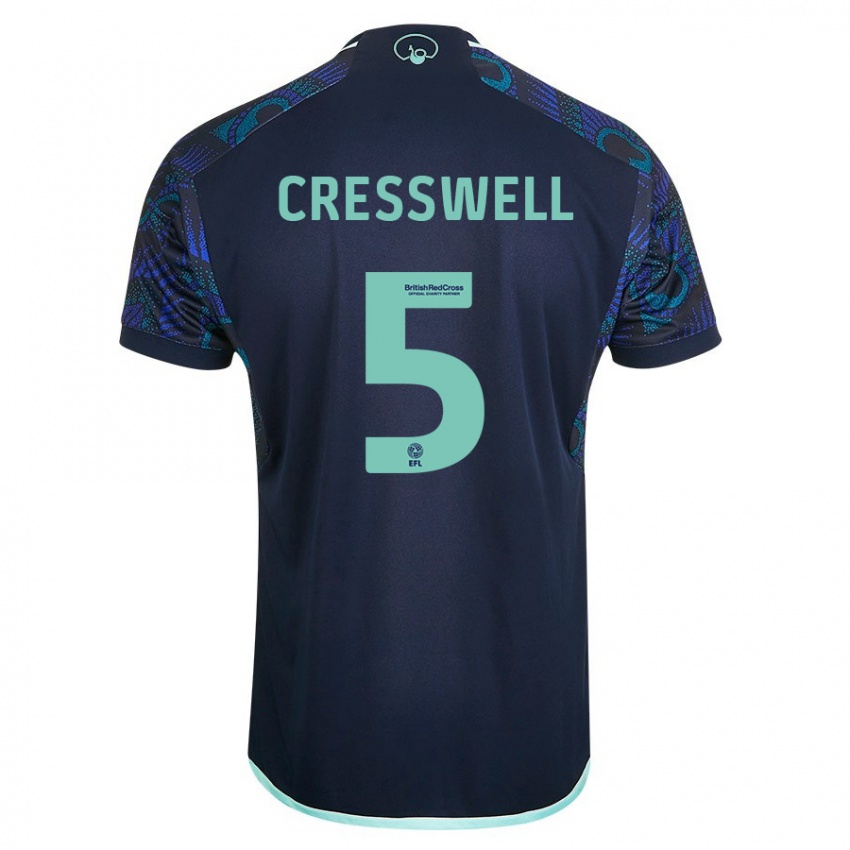 Mujer Camiseta Charlie Cresswell #5 Azul 2ª Equipación 2023/24 La Camisa México