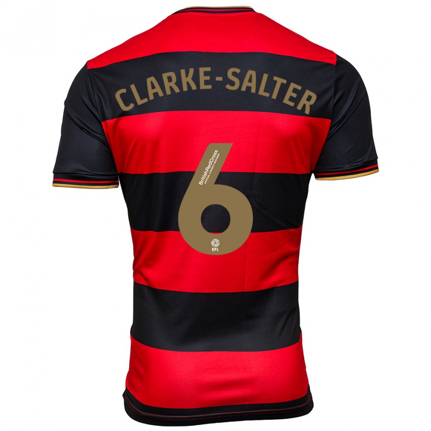 Mujer Camiseta Jake Clarke-Salter #6 Negro Rojo 2ª Equipación 2023/24 La Camisa México