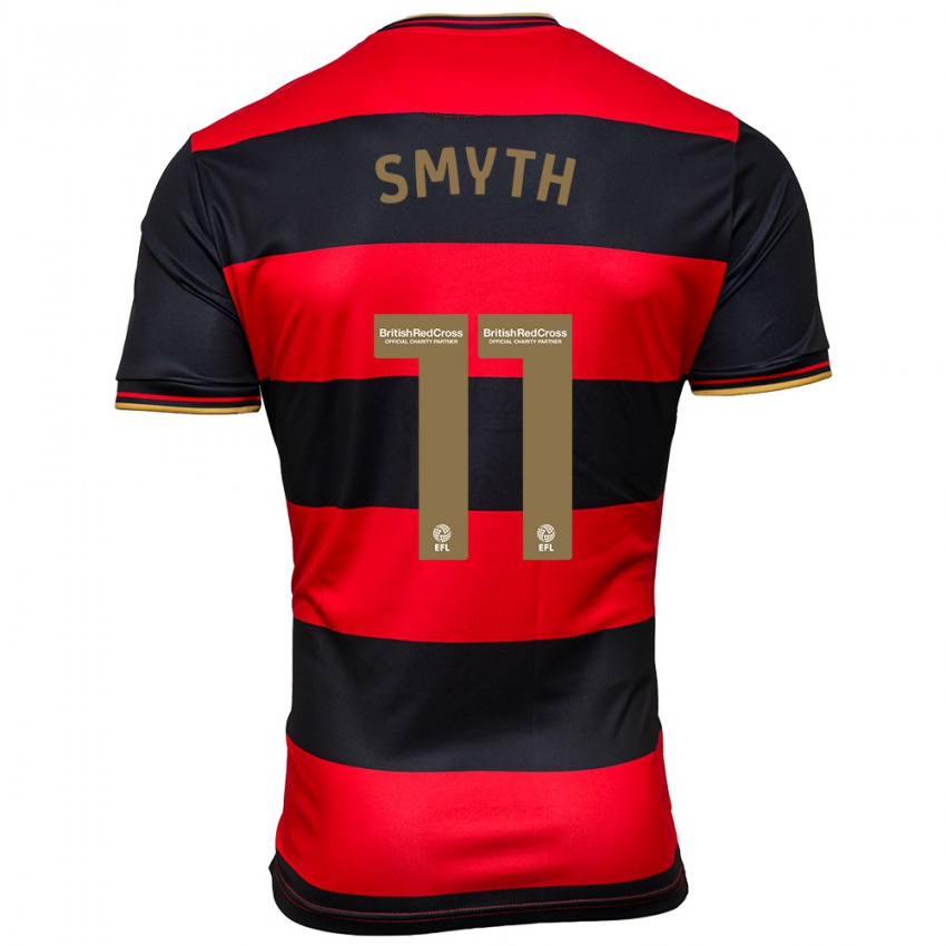 Mujer Camiseta Paul Smyth #11 Negro Rojo 2ª Equipación 2023/24 La Camisa México