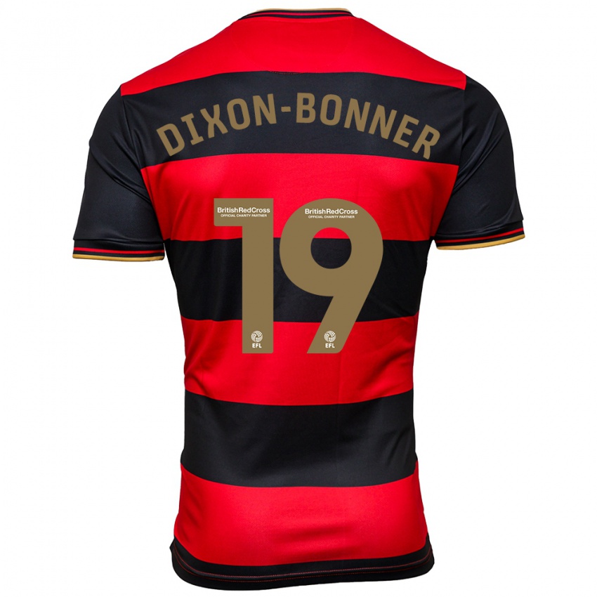 Mujer Camiseta Elijah Dixon-Bonner #19 Negro Rojo 2ª Equipación 2023/24 La Camisa México