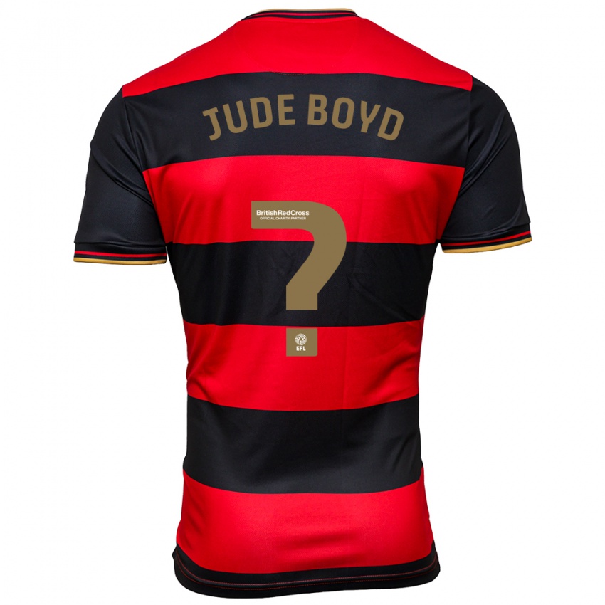Mujer Camiseta Arkell Jude-Boyd #0 Negro Rojo 2ª Equipación 2023/24 La Camisa México