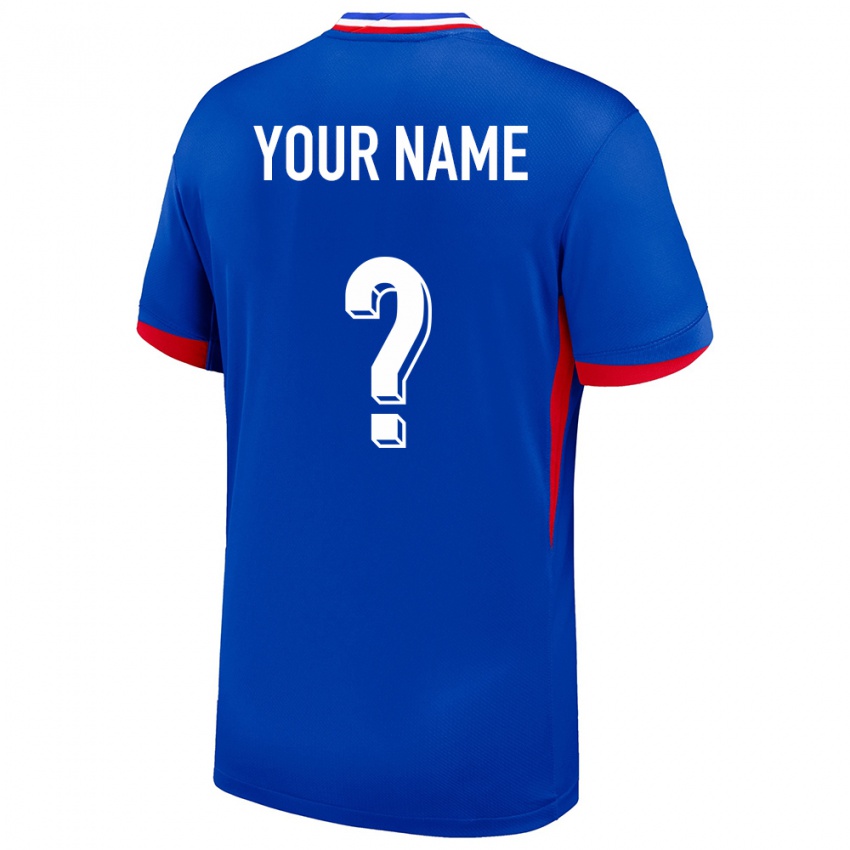 Niño Camiseta Francia Su Nombre #0 Azul 1ª Equipación 24-26 La Camisa México