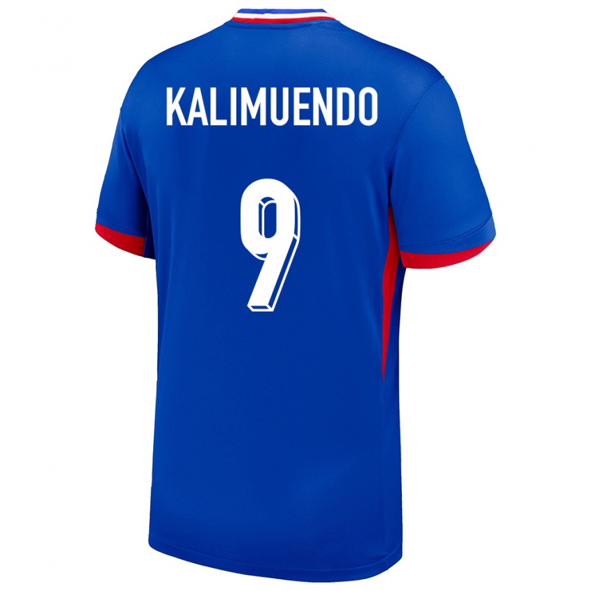 Niño Camiseta Francia Arnaud Kalimuendo #9 Azul 1ª Equipación 24-26 La Camisa México