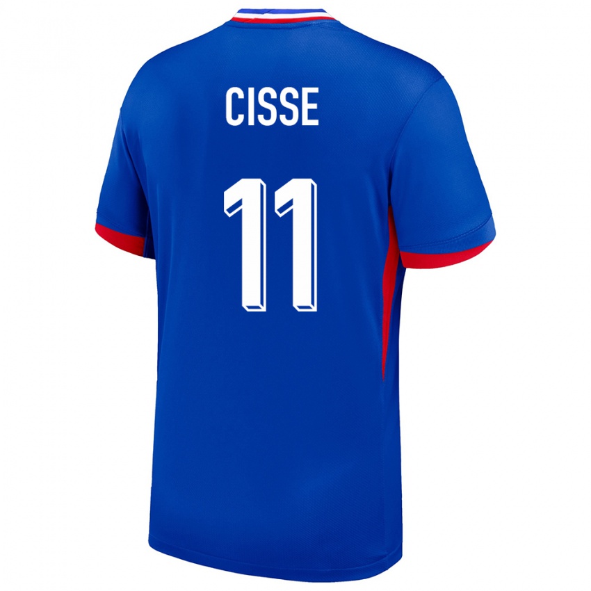 Niño Camiseta Francia Lamine Cisse #11 Azul 1ª Equipación 24-26 La Camisa México
