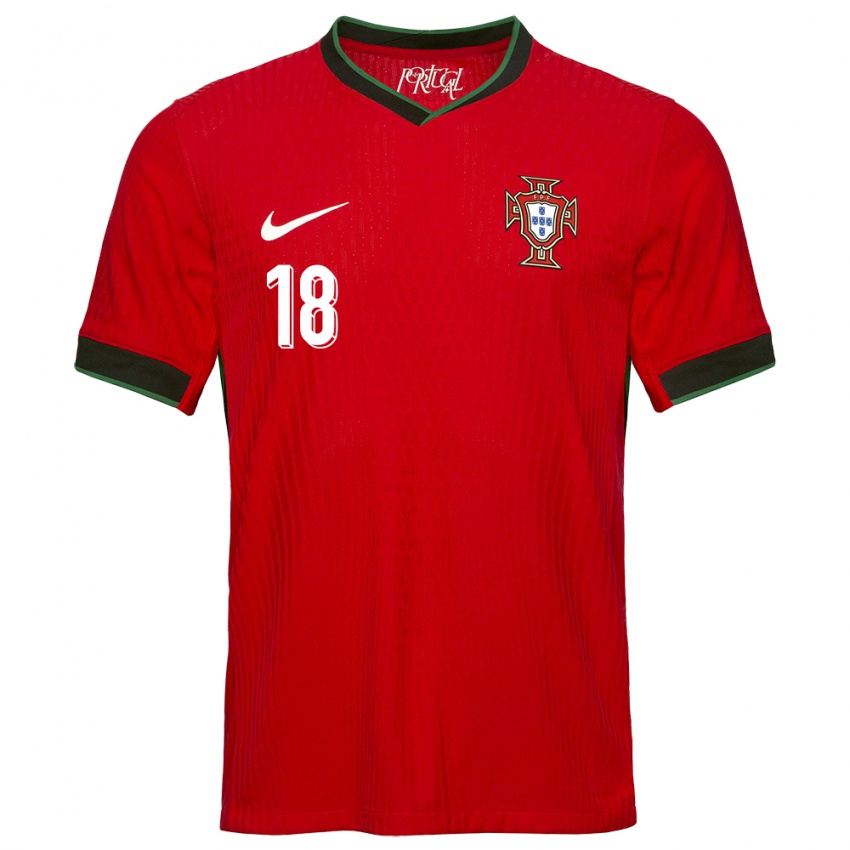Niño Camiseta Portugal Ruben Neves #18 Rojo 1ª Equipación 24-26 La Camisa México