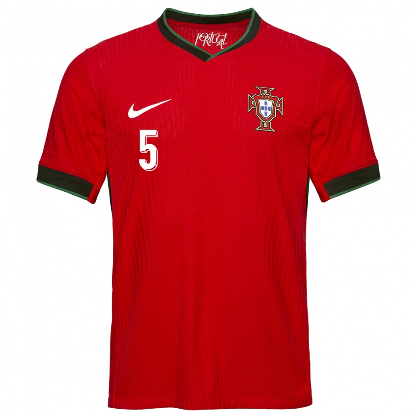 Niño Camiseta Portugal Raphael Guerreiro #5 Rojo 1ª Equipación 24-26 La Camisa México