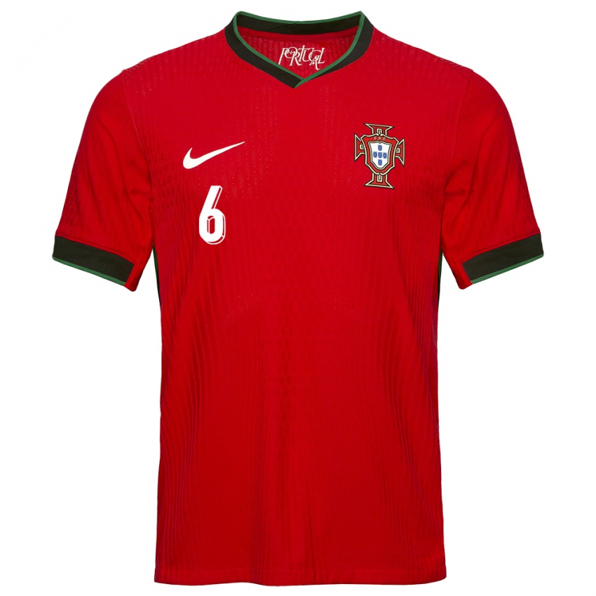 Niño Camiseta Portugal Suzane Pires #6 Rojo 1ª Equipación 24-26 La Camisa México