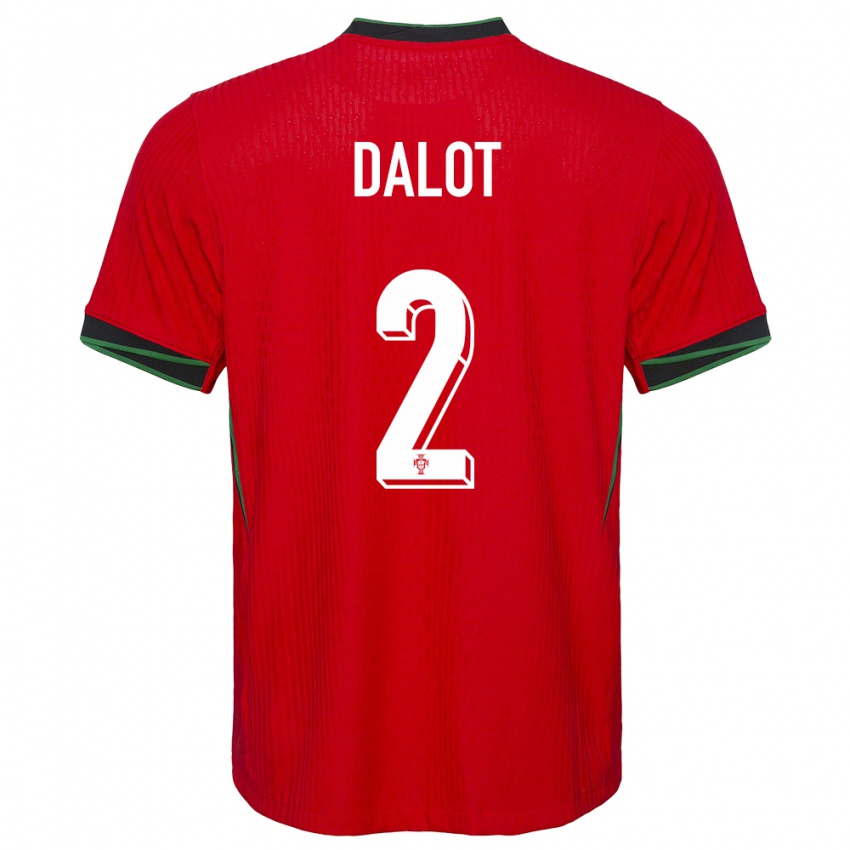 Niño Camiseta Portugal Diogo Dalot #2 Rojo 1ª Equipación 24-26 La Camisa México