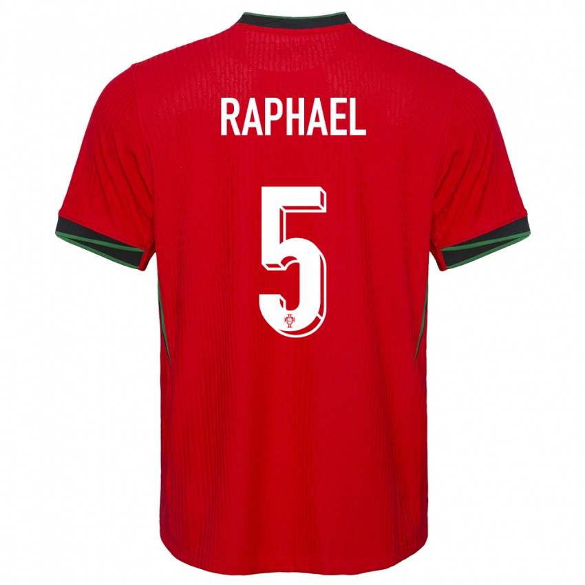 Niño Camiseta Portugal Raphael Guerreiro #5 Rojo 1ª Equipación 24-26 La Camisa México