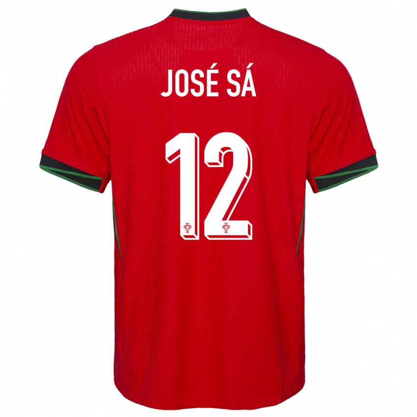 Niño Camiseta Portugal Jose Sa #12 Rojo 1ª Equipación 24-26 La Camisa México