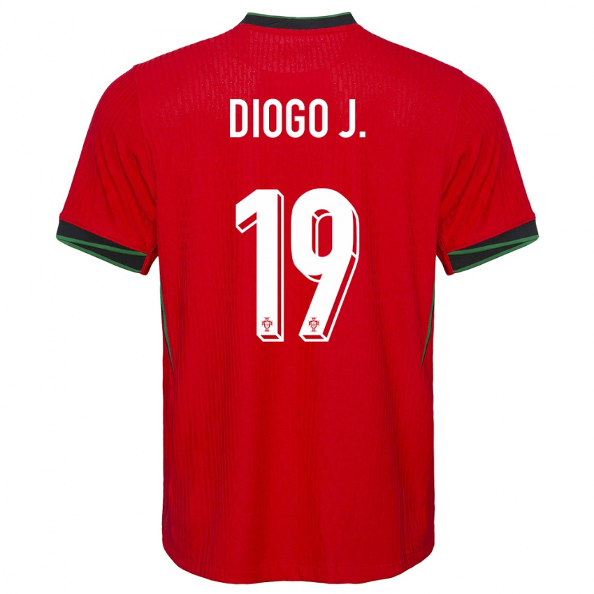 Niño Camiseta Portugal Diogo Jota #19 Rojo 1ª Equipación 24-26 La Camisa México