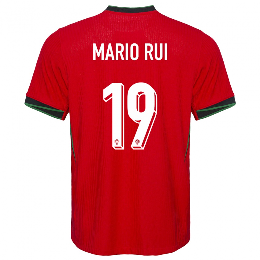 Niño Camiseta Portugal Mario Rui #19 Rojo 1ª Equipación 24-26 La Camisa México