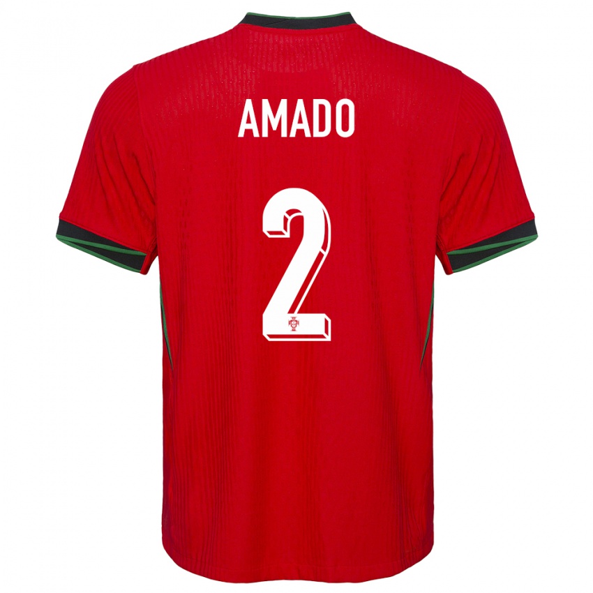 Niño Camiseta Portugal Catarina Amado #2 Rojo 1ª Equipación 24-26 La Camisa México