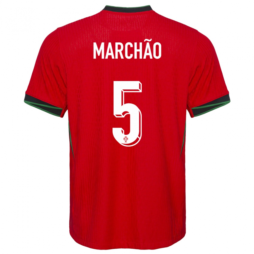 Niño Camiseta Portugal Joana Marchao #5 Rojo 1ª Equipación 24-26 La Camisa México