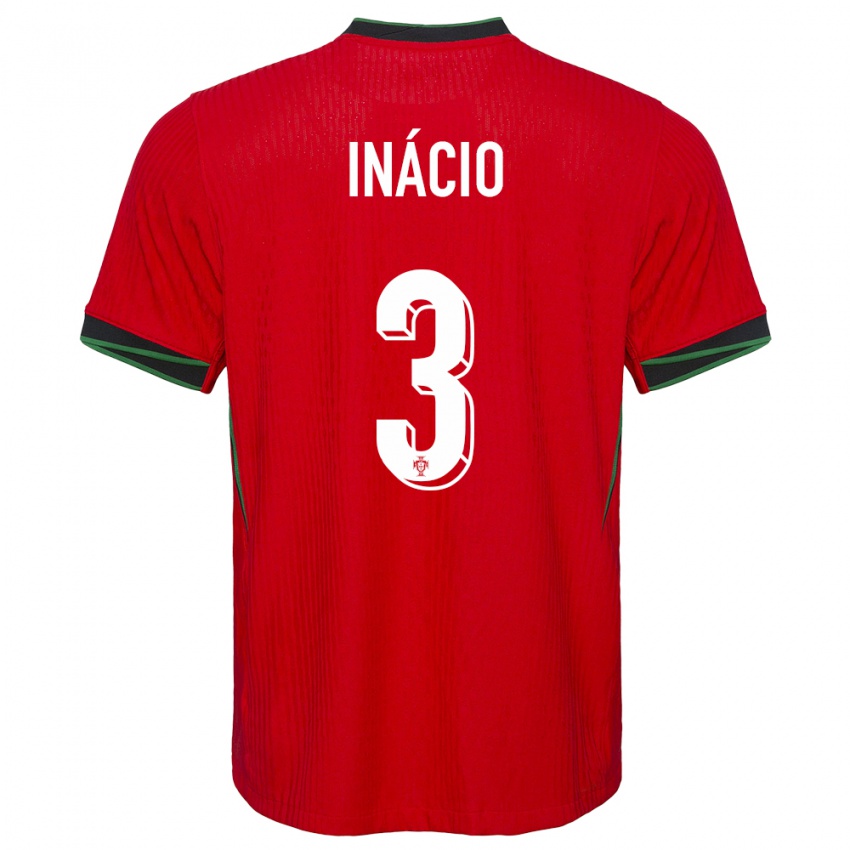 Niño Camiseta Portugal Goncalo Inacio #3 Rojo 1ª Equipación 24-26 La Camisa México