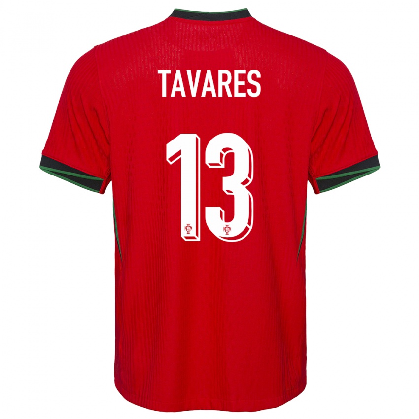 Niño Camiseta Portugal Nuno Tavares #13 Rojo 1ª Equipación 24-26 La Camisa México