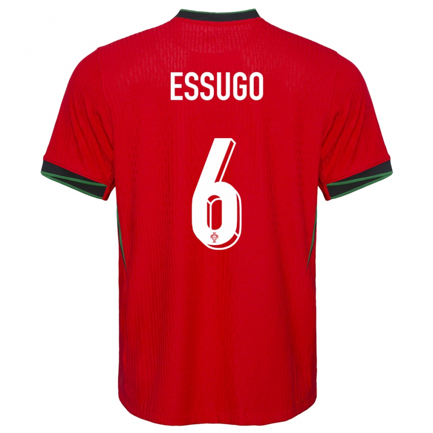 Niño Camiseta Portugal Dario Essugo #6 Rojo 1ª Equipación 24-26 La Camisa México