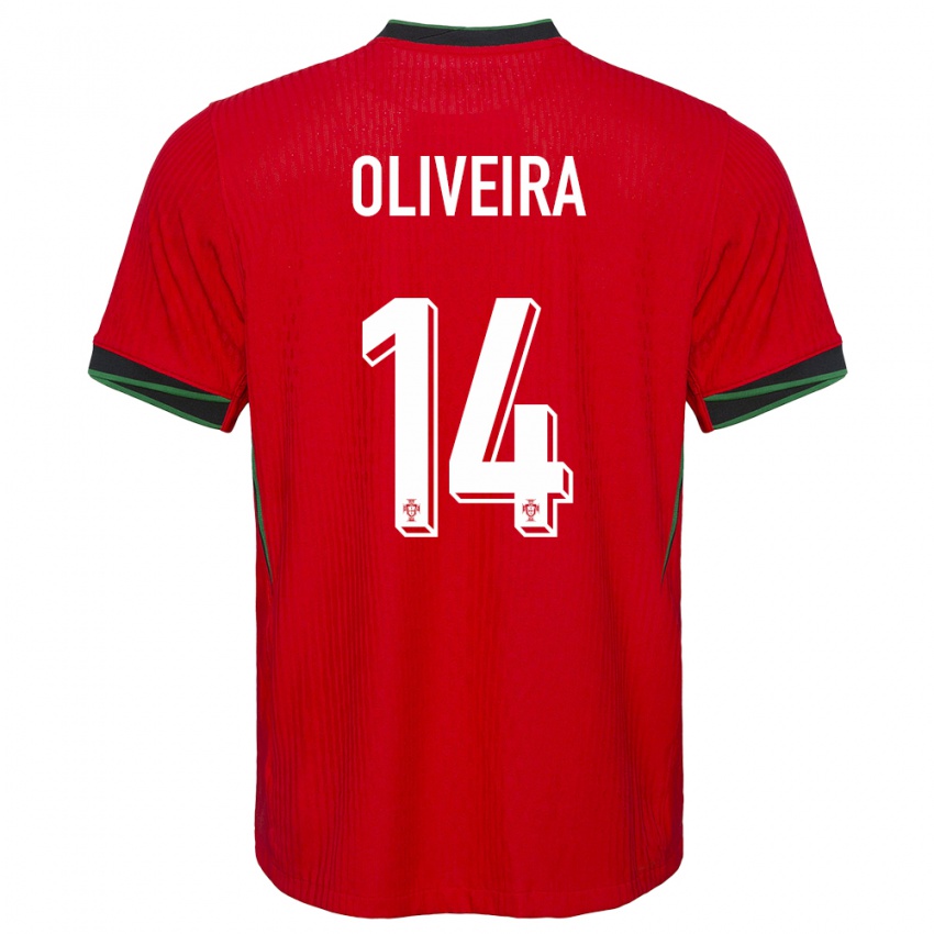 Niño Camiseta Portugal Hugo Oliveira #14 Rojo 1ª Equipación 24-26 La Camisa México
