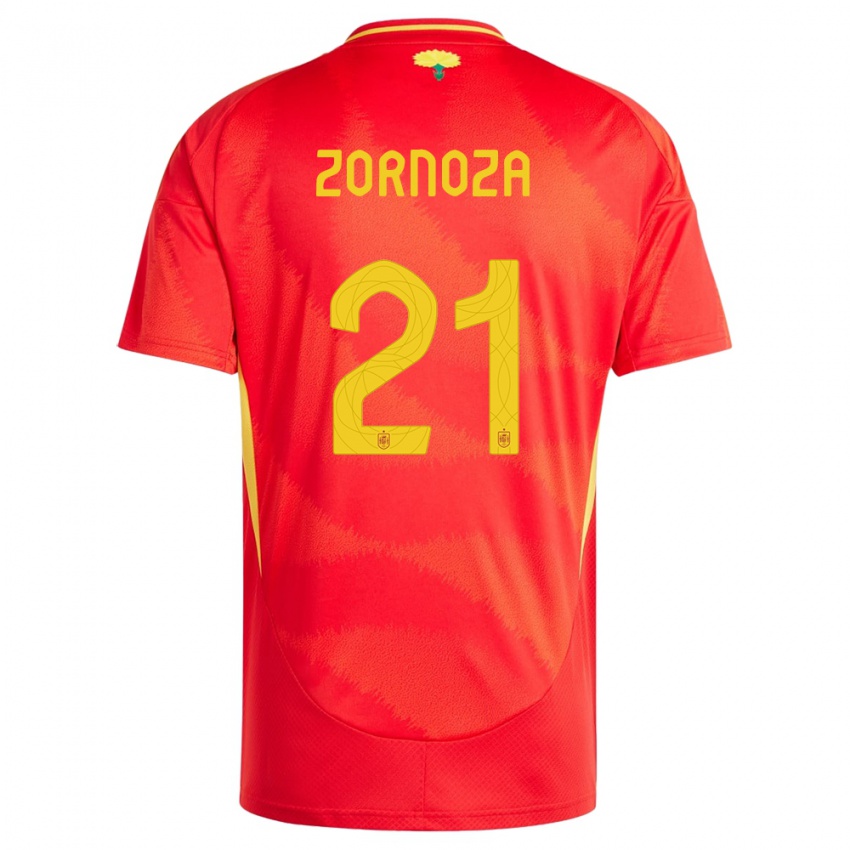Niño Camiseta España Claudia Zornoza #21 Rojo 1ª Equipación 24-26 La Camisa México
