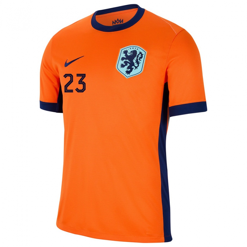 Niño Camiseta Países Bajos Mark Flekken #23 Naranja 1ª Equipación 24-26 La Camisa México