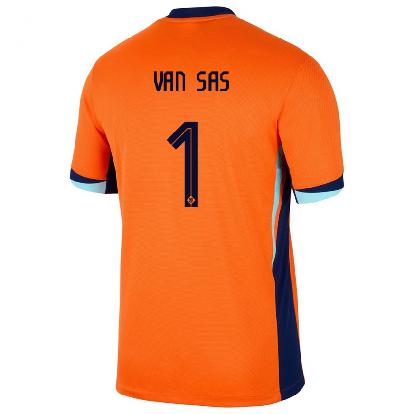 Niño Camiseta Países Bajos Mikki Van Sas #1 Naranja 1ª Equipación 24-26 La Camisa México