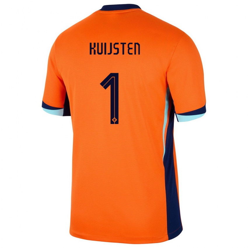 Niño Camiseta Países Bajos Tristan Kuijsten #1 Naranja 1ª Equipación 24-26 La Camisa México