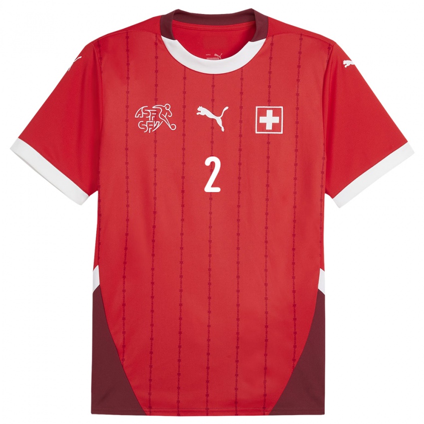 Niño Camiseta Suiza Philip Naf #2 Rojo 1ª Equipación 24-26 La Camisa México