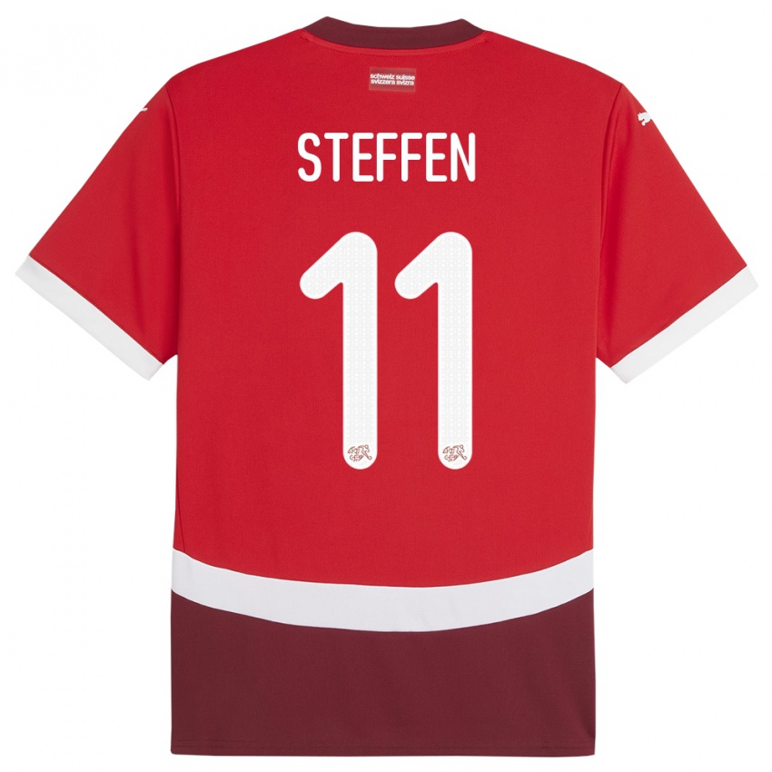 Niño Camiseta Suiza Renato Steffen #11 Rojo 1ª Equipación 24-26 La Camisa México